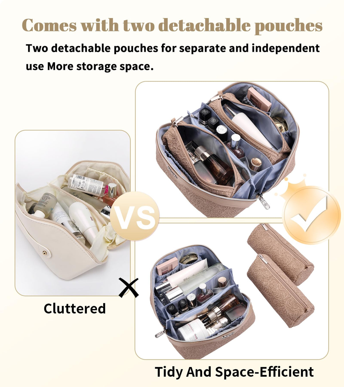 BOYATU Travel Makeup Bag set displayed in gift box