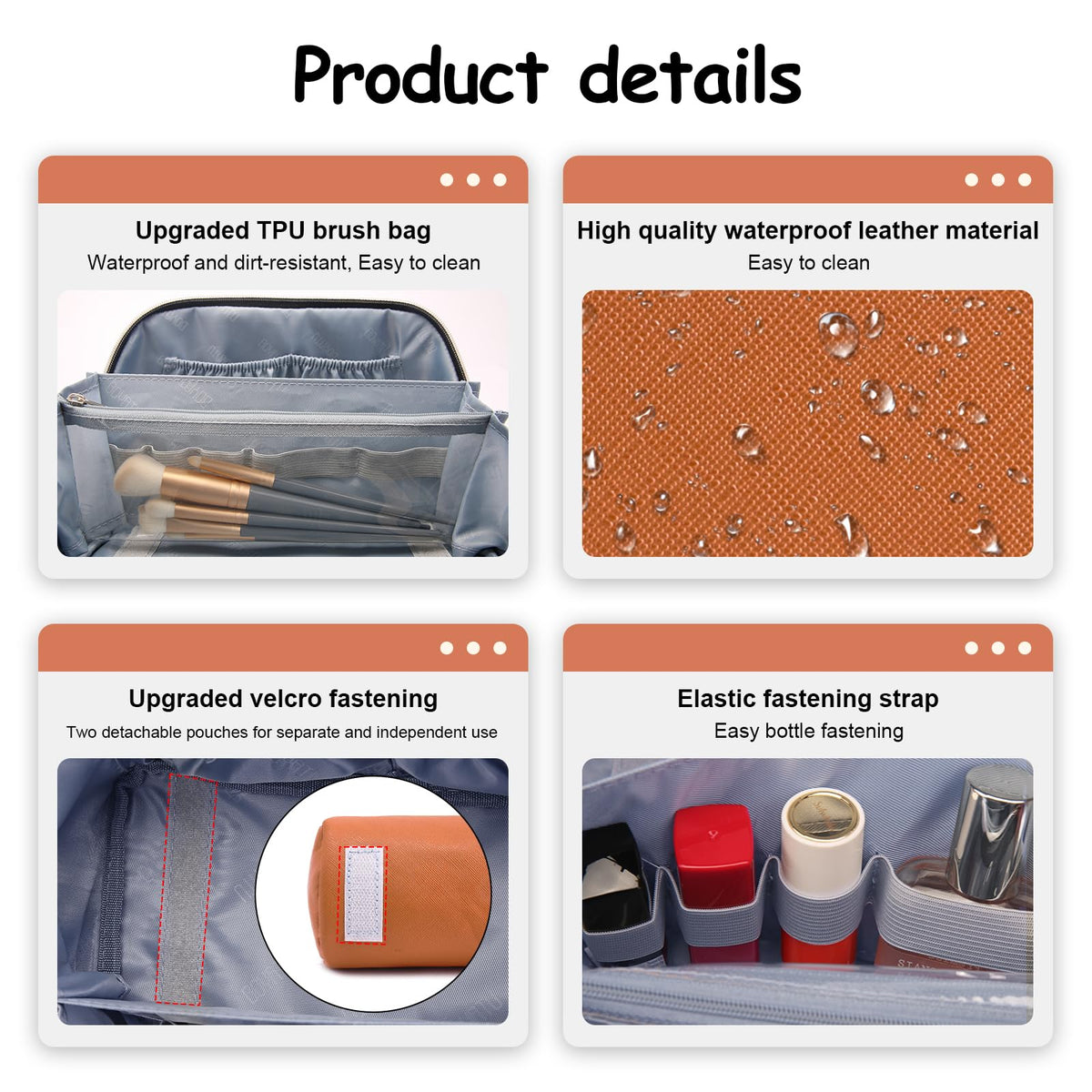 BOYATU travel makeup bag set displayed in gift box