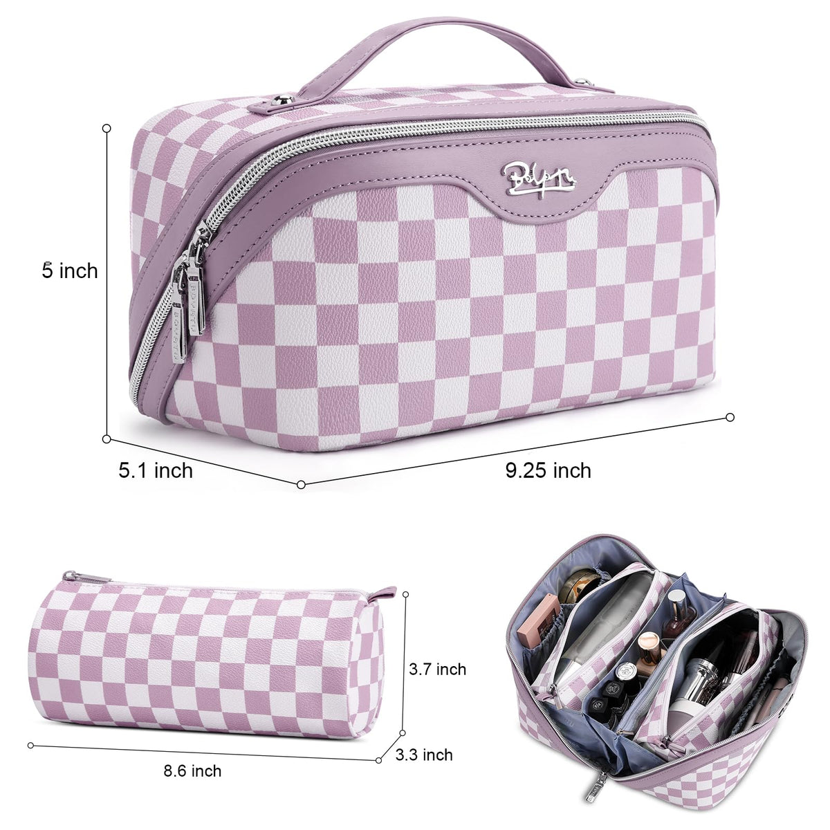 BOYATU travel makeup bag set displayed on a table