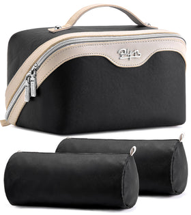 BOYATU Travel Makeup Bag Set front view with three pouches