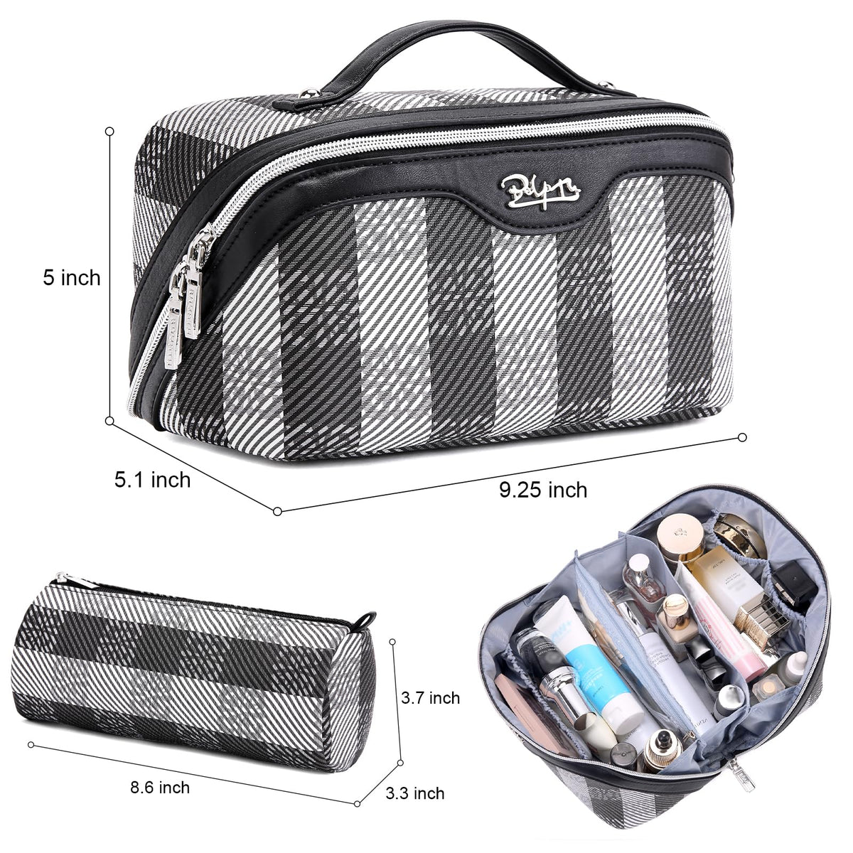 BOYATU Travel Makeup Bag set in lifestyle setting outdoors