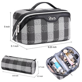 BOYATU Travel Makeup Bag set in lifestyle setting outdoors