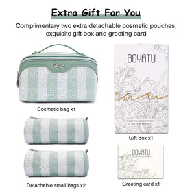 BOYATU Travel Makeup Bag set in use during travel