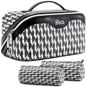 BOYATU Travel Makeup Bag Set of 3 in black, front view