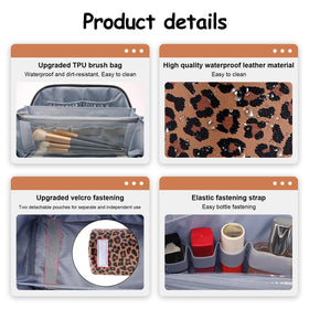 BOYATU Travel Makeup Bag set on a bathroom counter