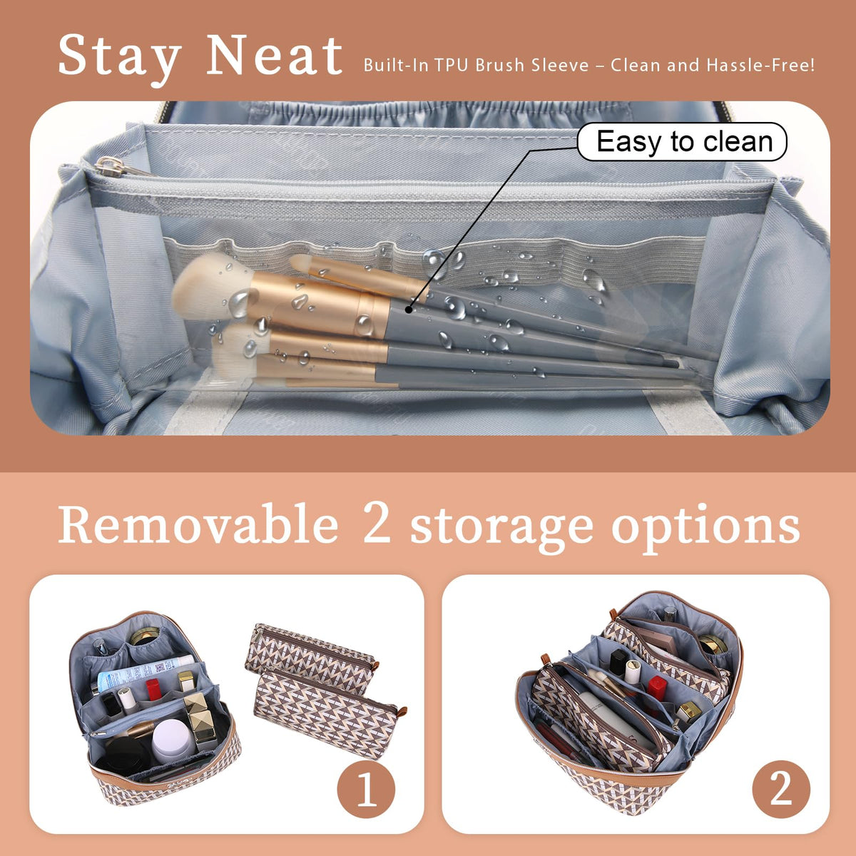 BOYATU Travel Makeup Bag Set packaged in gift box