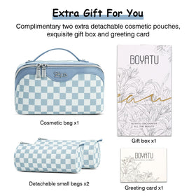 BOYATU travel makeup bag set packaging view