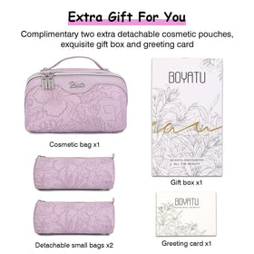 BOYATU Travel Makeup Bag set packed in gift box