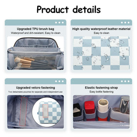 BOYATU travel makeup bag set with handle for easy carrying