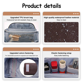 BOYATU Travel Makeup Bag set with small pouches displayed