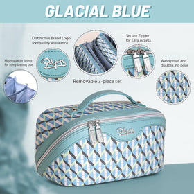 BOYATU Travel Makeup Bag with handle for easy carrying