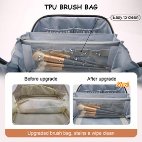 BOYATU Travel Makeup Bag with handle side view