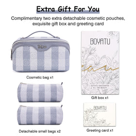 BOYATU Travel Makeup Bag zipper close-up showing quality