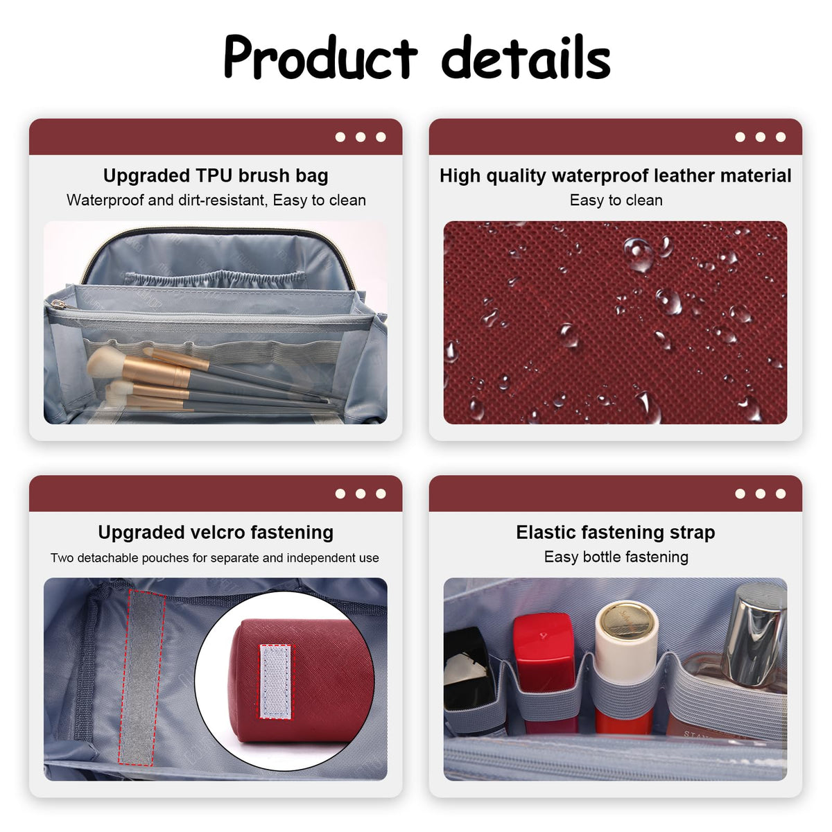 BOYATU travel makeup bags displayed in gift box