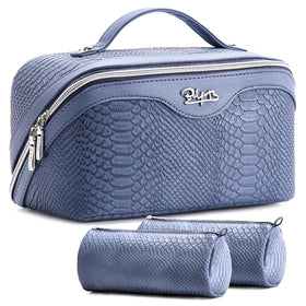 BOYATU Travel Makeup Bags Set - 3 Pcs in blue