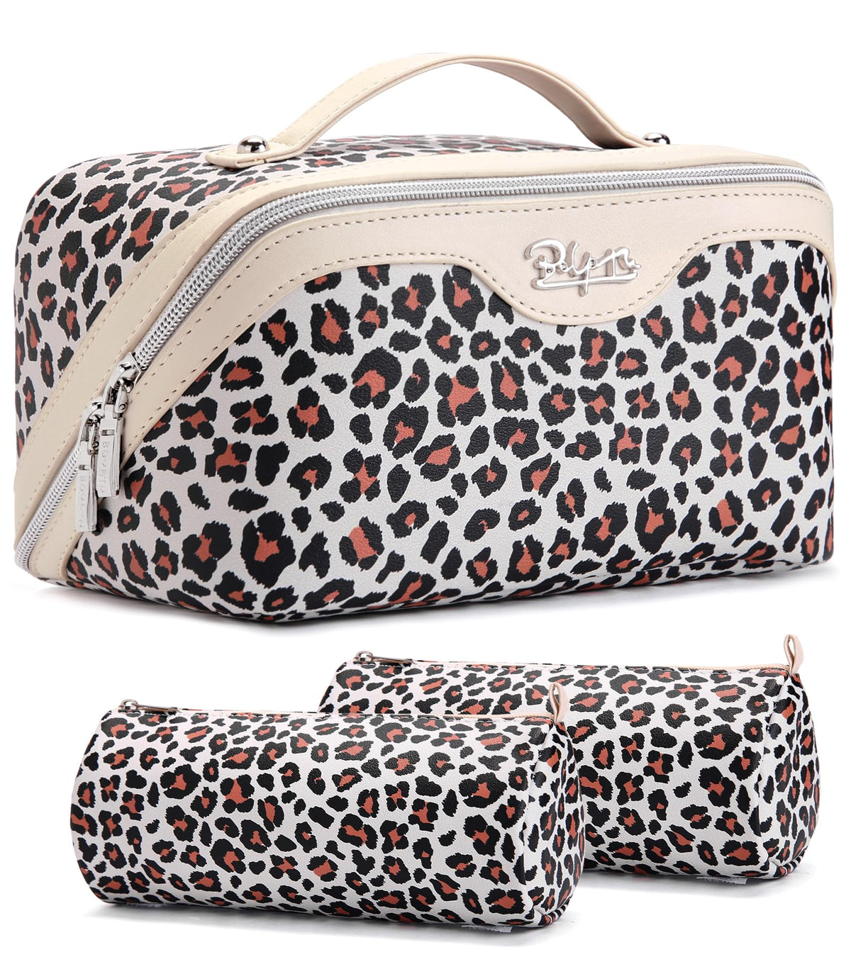 BOYATU Travel Makeup Bags Set in elegant floral design