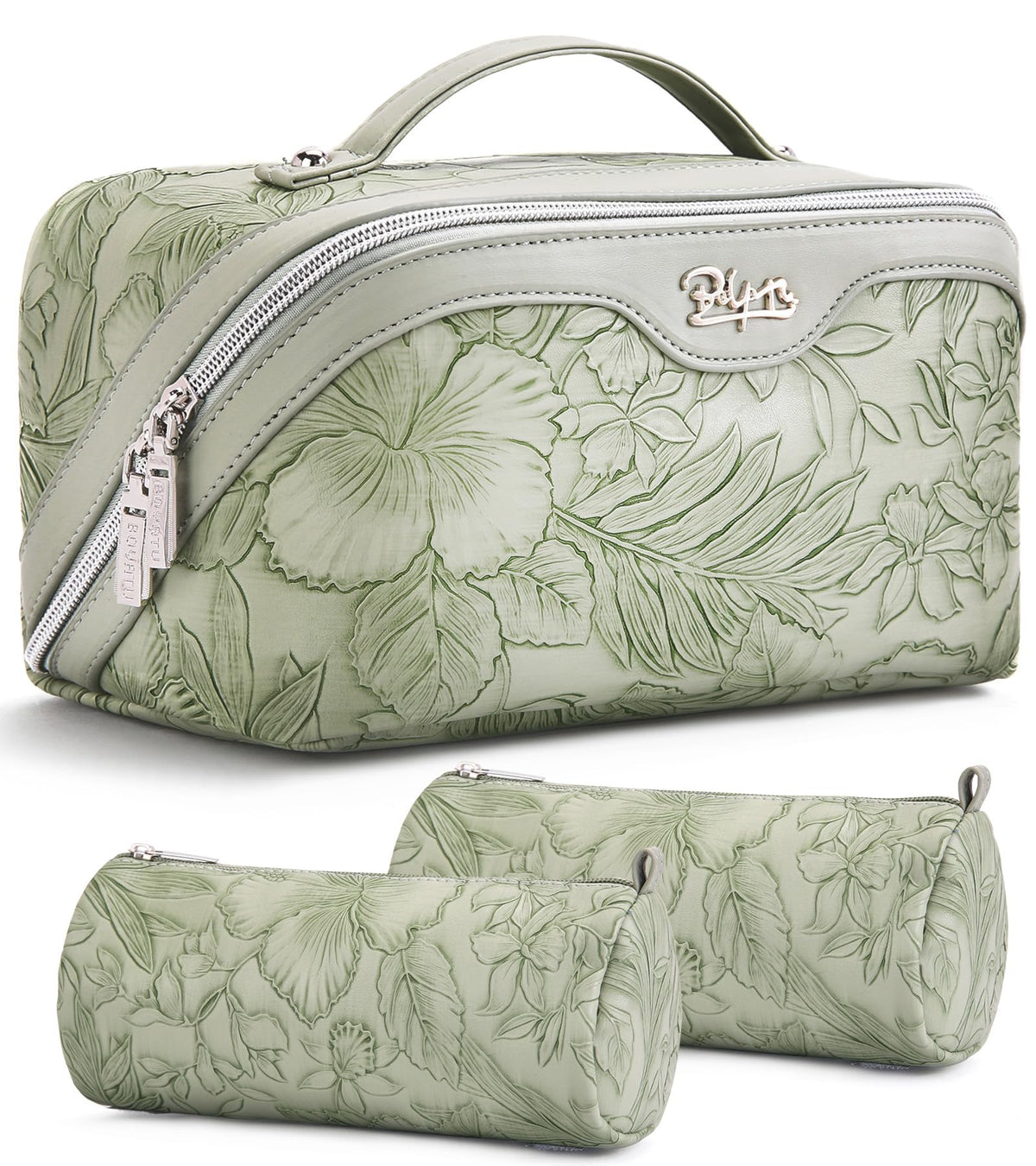 BOYATU Travel Makeup Bags Set of 3 in floral design