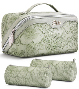 BOYATU Travel Makeup Bags Set of 3 in floral design