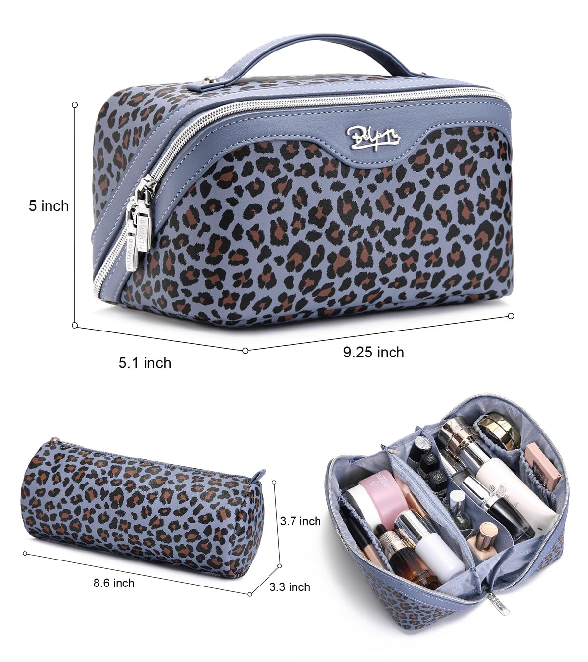 BOYATU Travel Makeup Bags Set on a bathroom counter