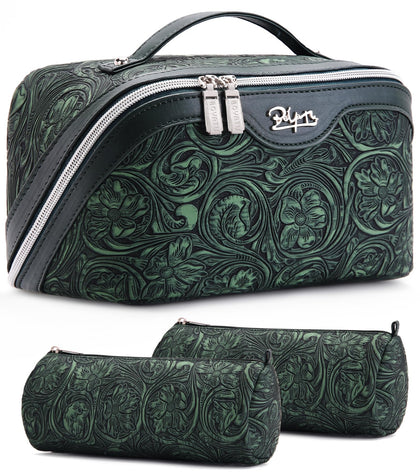 BOYATU Travel Makeup Bags Set three pieces in floral design