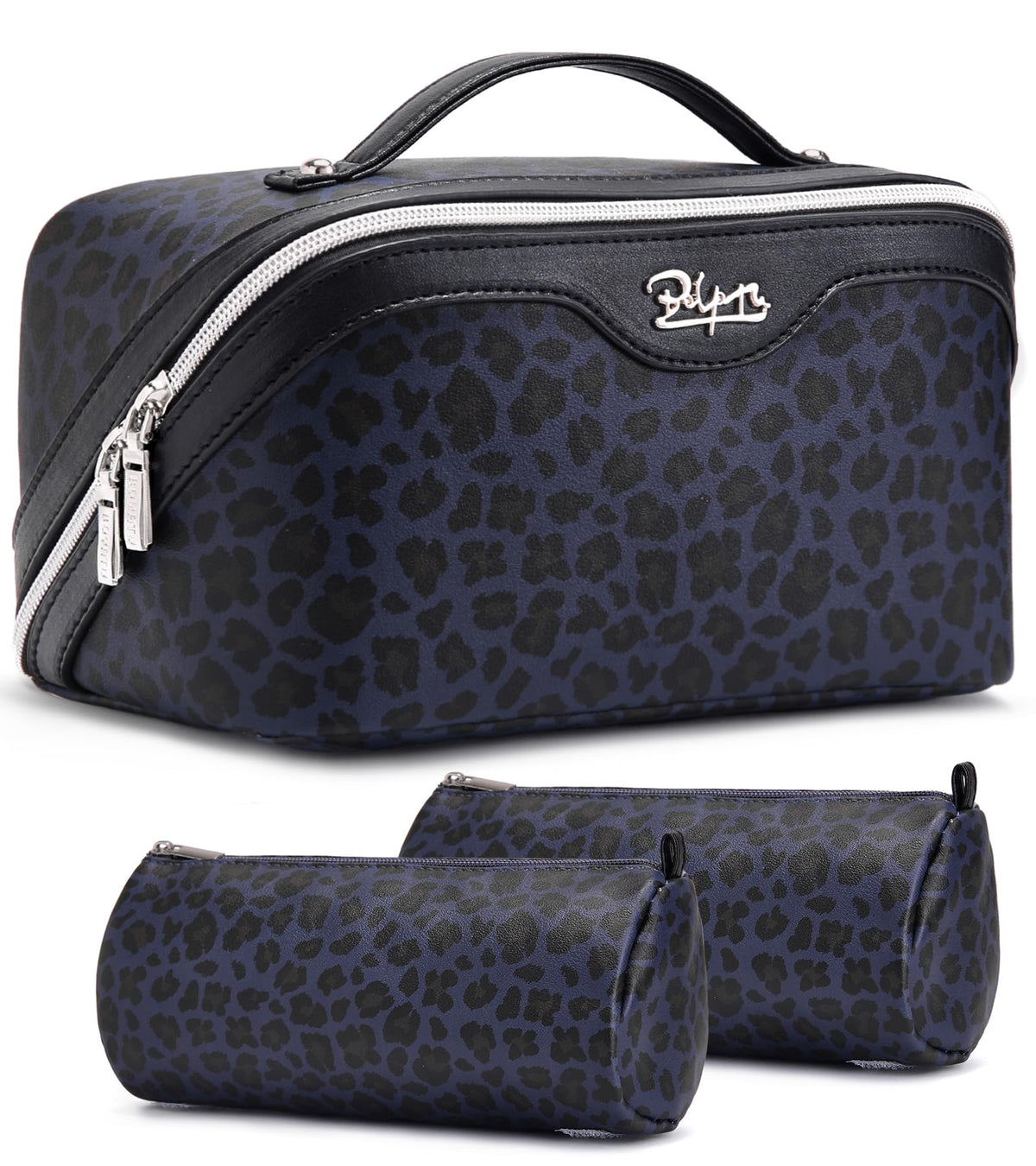 BOYATU Travel Makeup Bags Set with floral design front view
