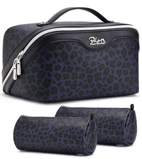 BOYATU Travel Makeup Bags Set with floral design front view