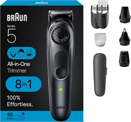Braun All-in-One Style Kit 5471 front view with attachments
