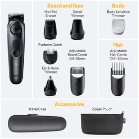Braun All-in-One Style Kit 5471 in travel pouch