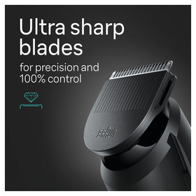 Braun All-in-One Style Kit displayed with beard trimming comb