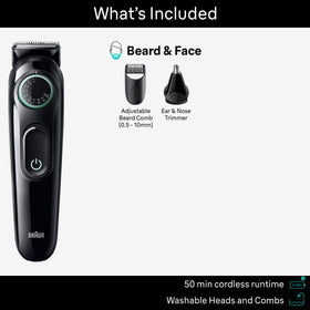 Braun All-in-One Style Kit showing Precision Wheel with length settings