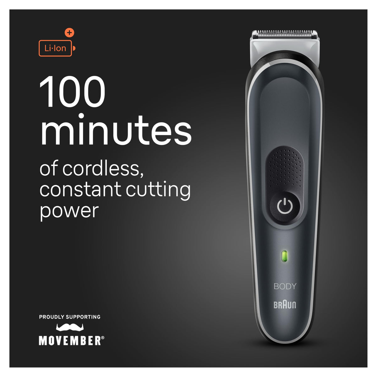 Braun Body Groomer Series 5 5360 back view showing battery compartment