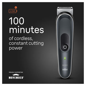 Braun Body Groomer Series 5 5360 back view showing battery compartment