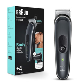 Braun Body Groomer Series 5 5360 front view with clean shave attachment