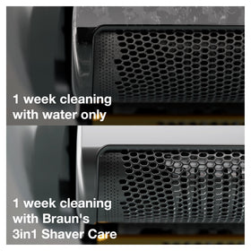 Braun Clean & Renew Cartridge being inserted into Clean&Charge unit