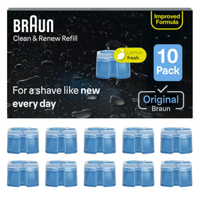 Braun Clean & Renew Refill Cartridges CCR pack of 10 front view