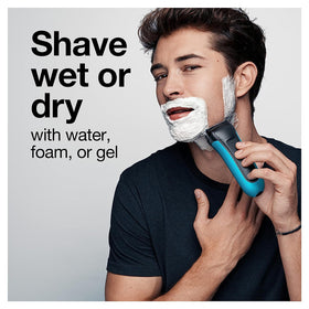 Braun Electric Series 3 Razor in use with foam