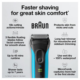 Braun Electric Series 3 Razor with protective cap