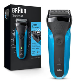 Braun Series 3 3010s Electric Shaver front view with protective cap