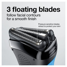Braun Series 3 3010s Electric Shaver wet and dry use demonstration