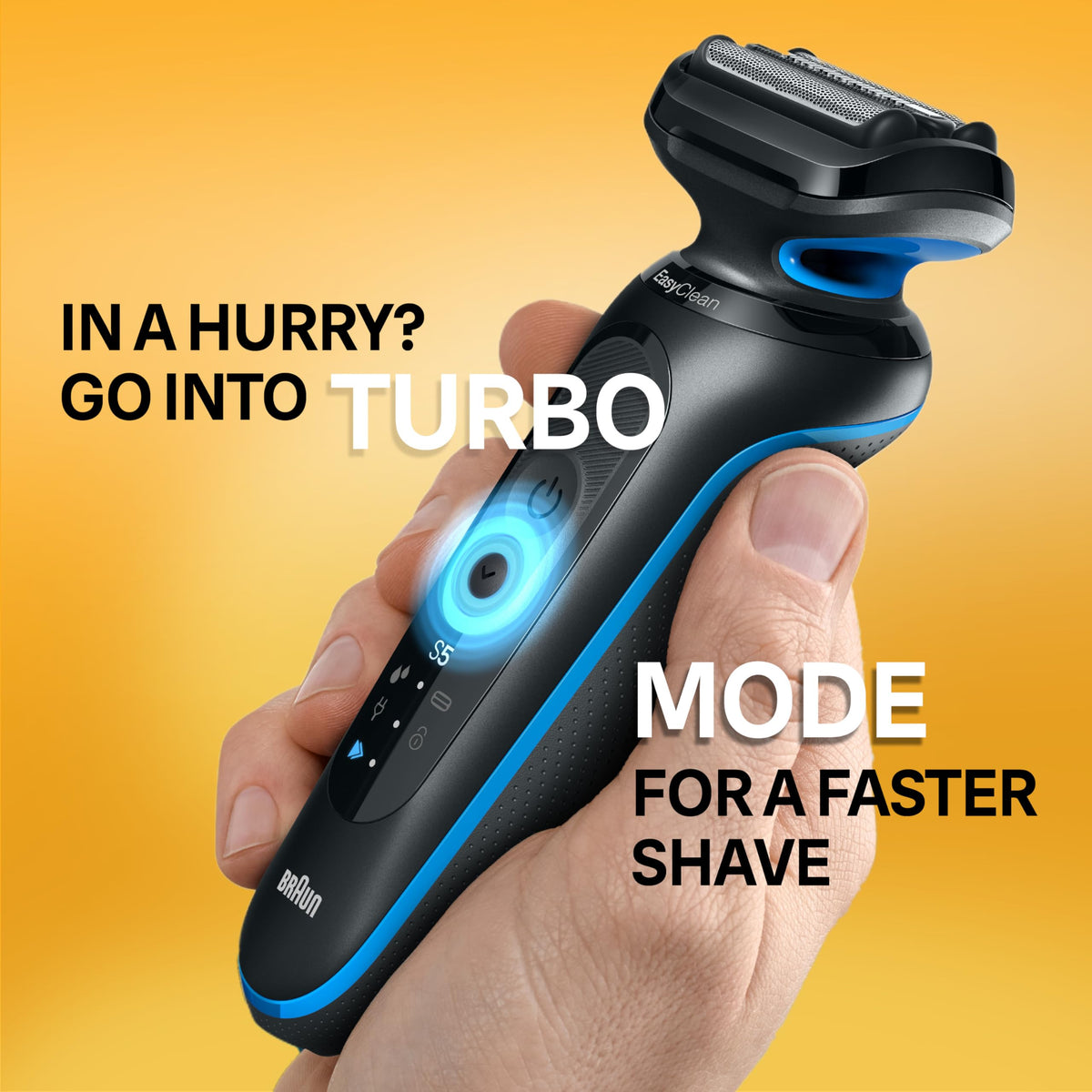 Braun Series 5 5120s shaver in wet use scenario
