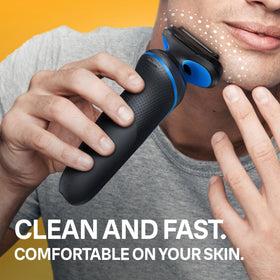 Braun Series 5 electric shaver showing flexible blades
