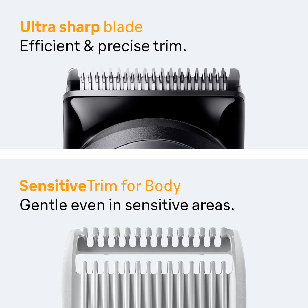 Braun Series 5 trimmer with various length settings displayed
