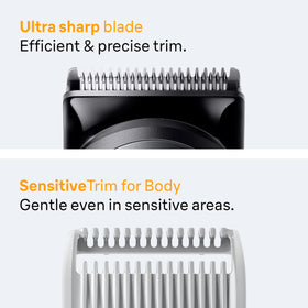 Braun Series 5 trimmer with various length settings displayed