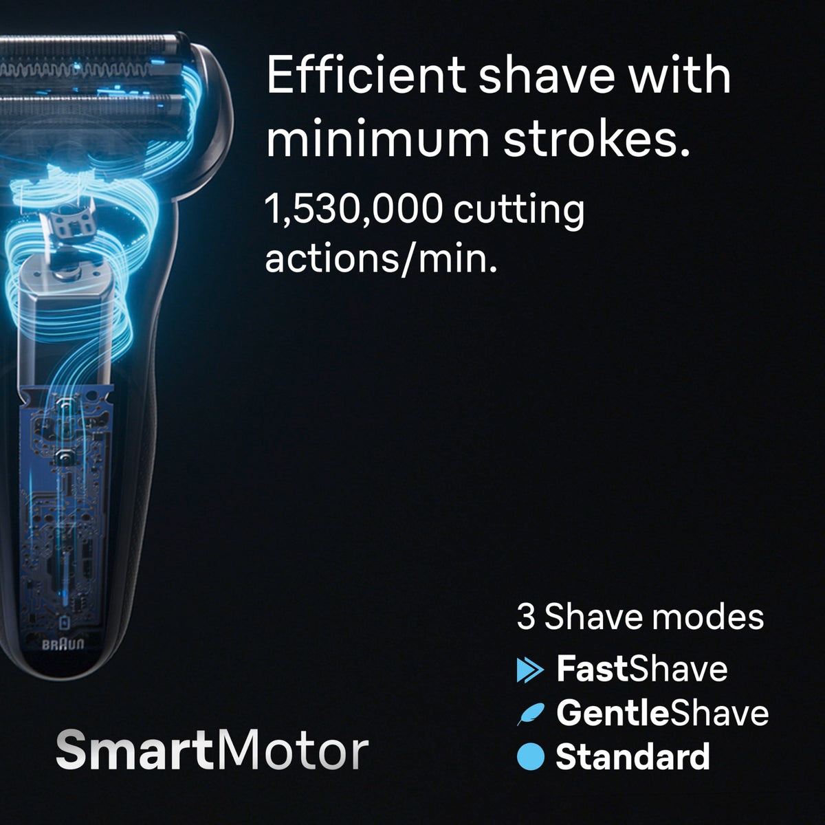 Braun Series 7 7120s electric shaver with water splash