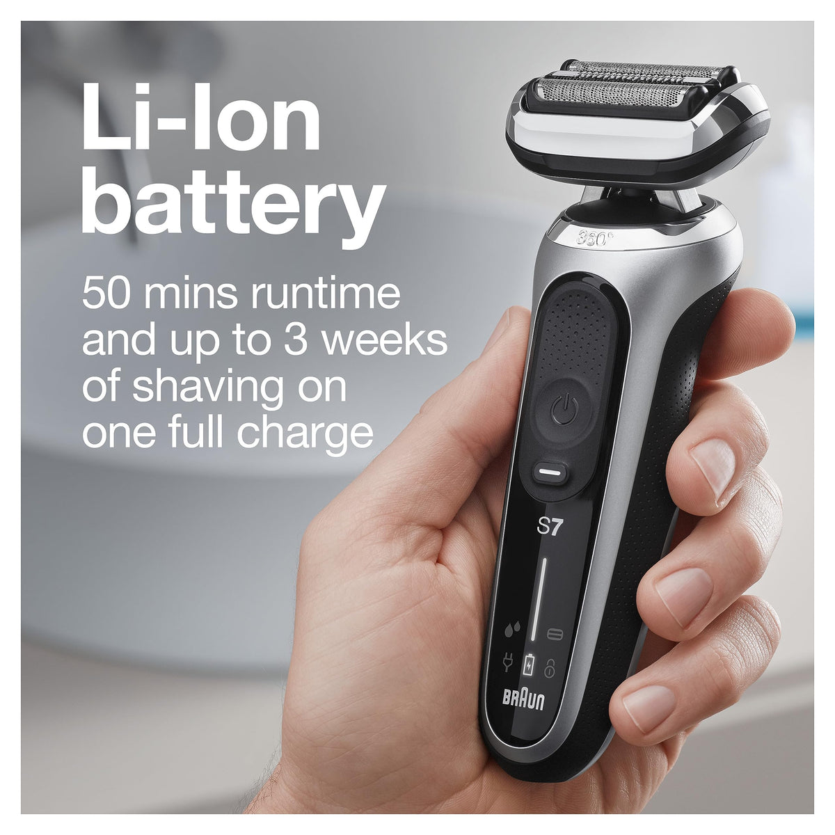 Braun Series 7 electric razor side view