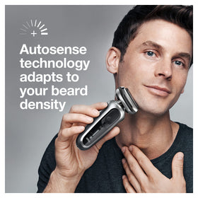 Braun Series 7 electric razor wet and dry use demonstration