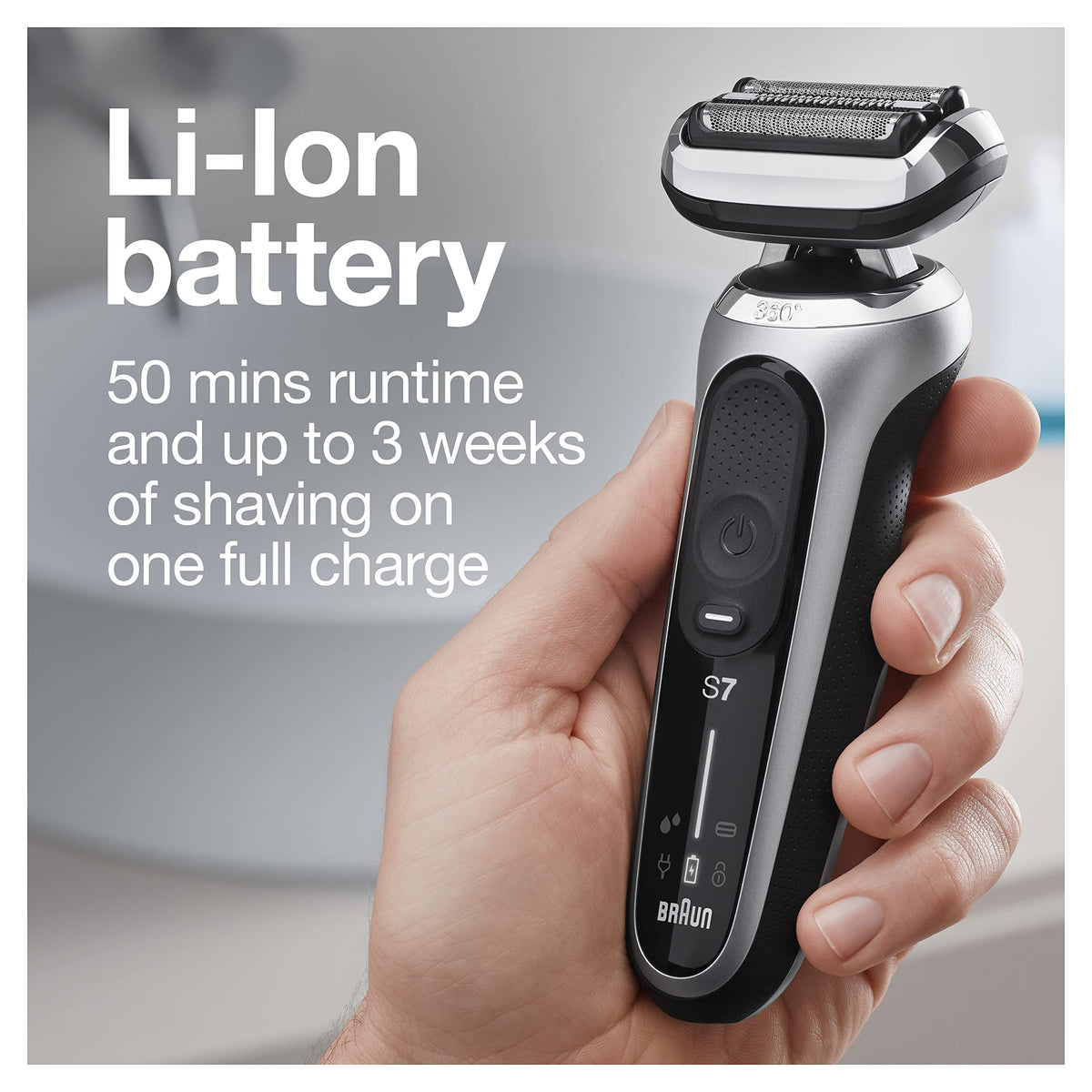 Braun Series 7 electric razor with travel case