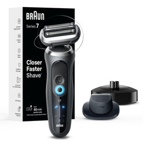 Braun Series 7 Electric Shaver front view in Space Grey