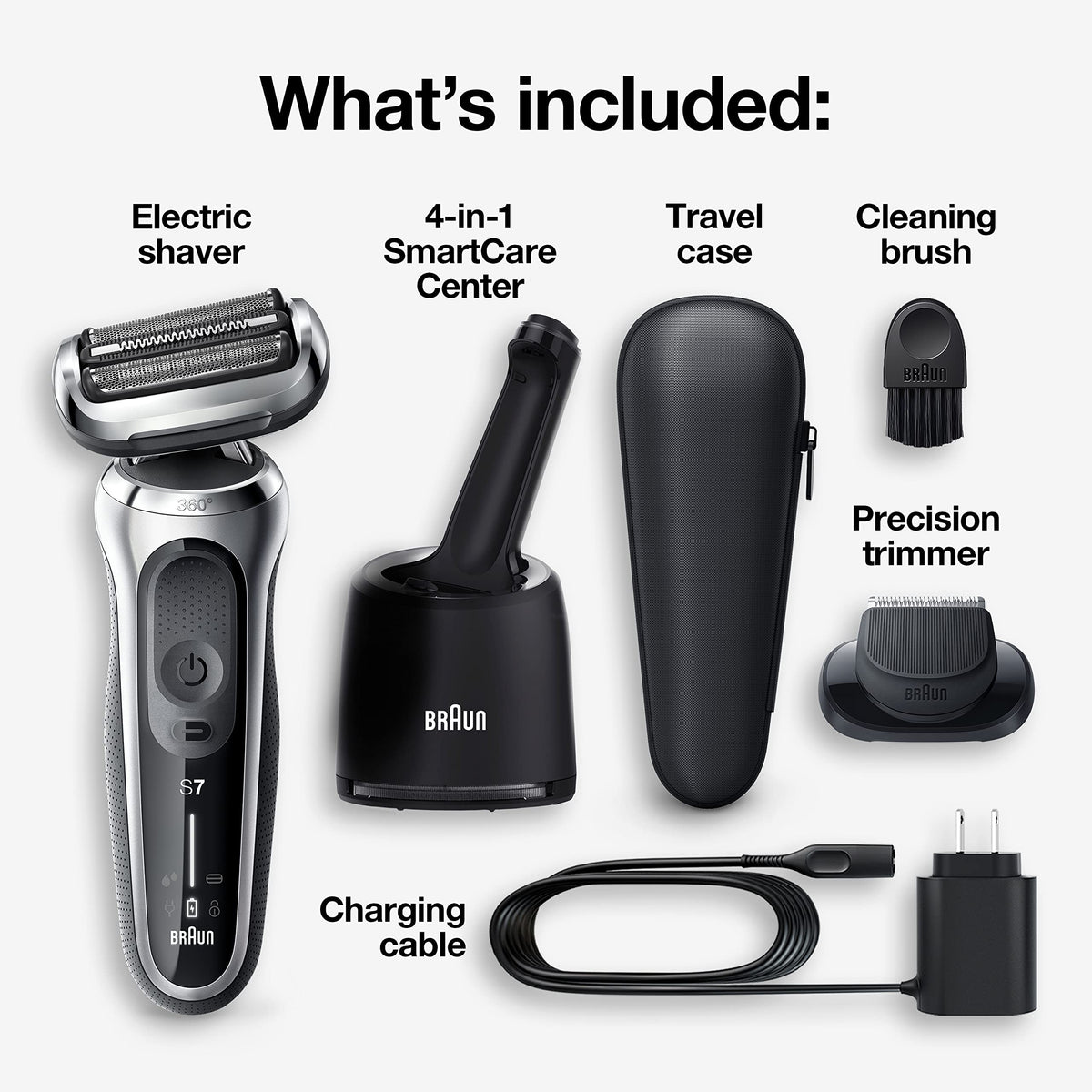 Braun Series 7 Flex Electric Razor with SmartCare Center