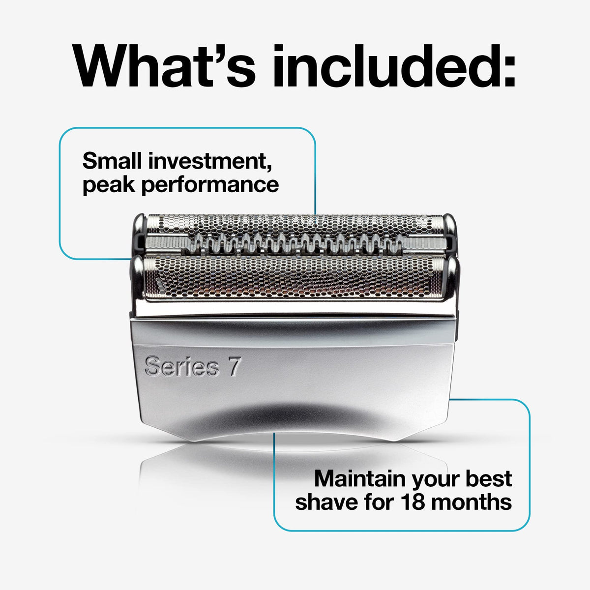Braun Series 7 replacement shaver head side view